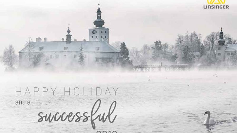 Christmas Greetings, Schloss Ort Gmunden in the background