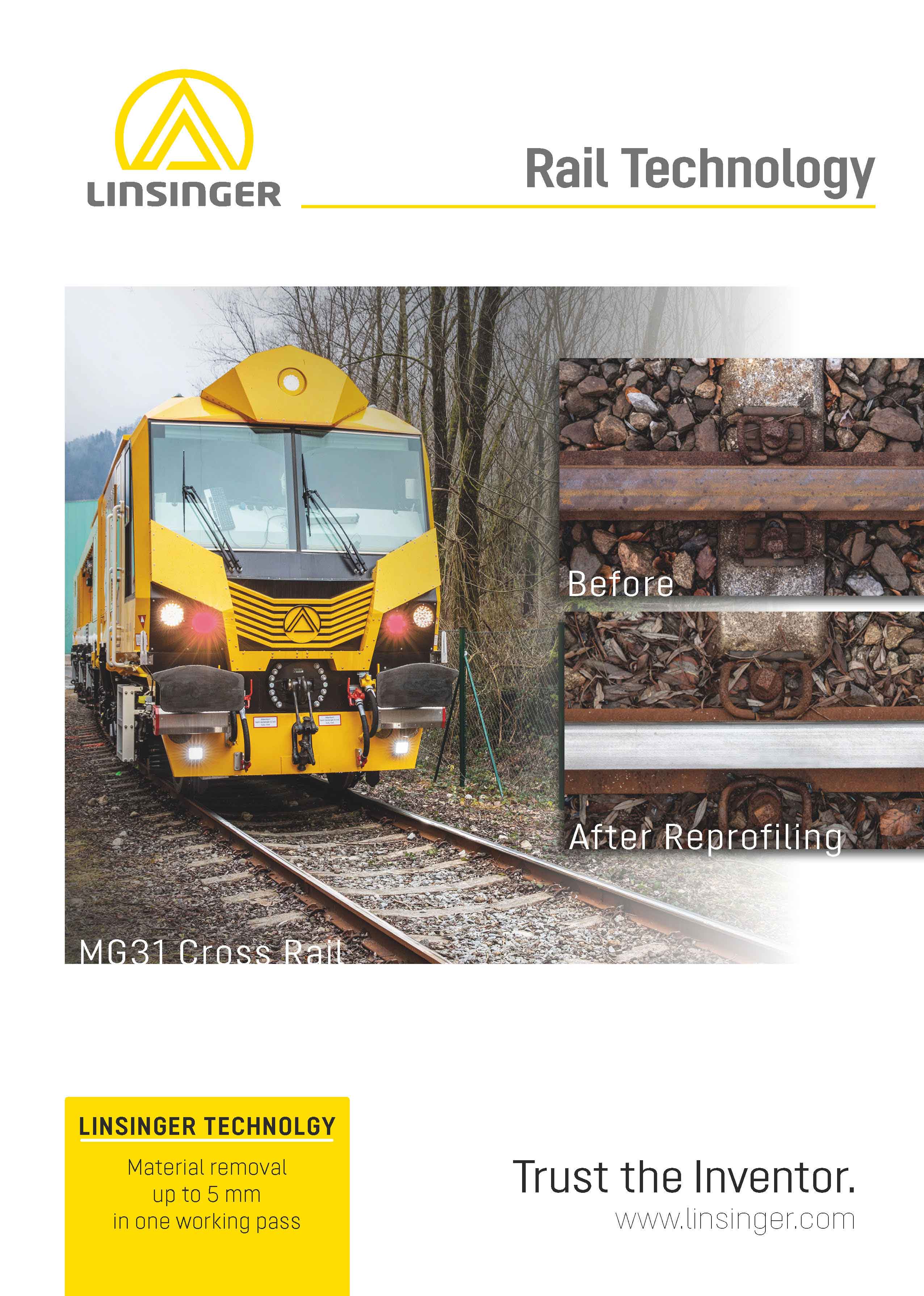 Linsinger Ad Railtechnology for MG 31