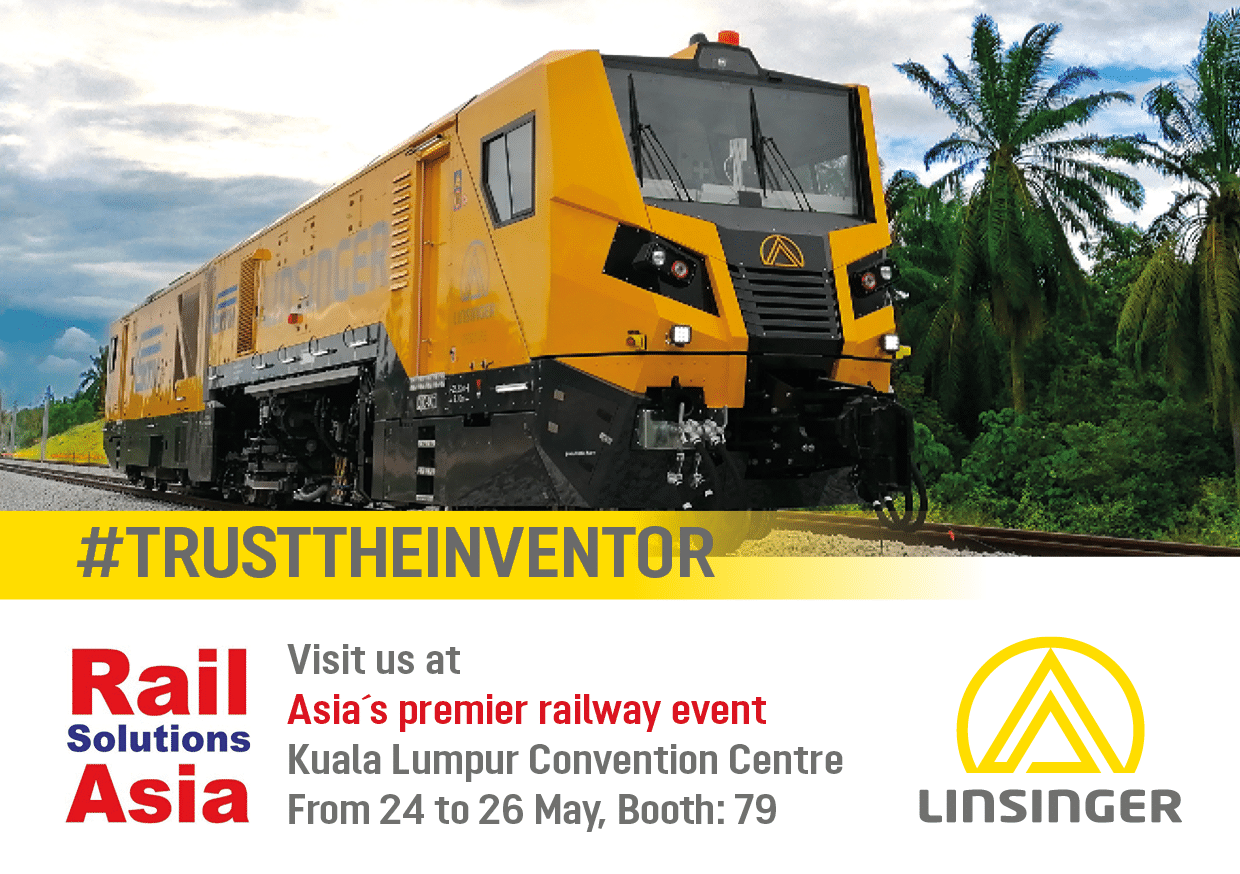 Linsinger Maschinenbau We will soon be at Rail Solution Asia!